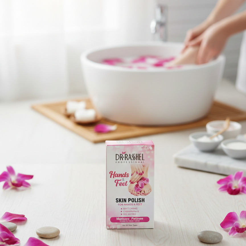 Dr Rashel Hand & Foot Skin Polish – Powder Formula with Blonder Powder | Smooth & Refreshing Care ~ Pack of 2