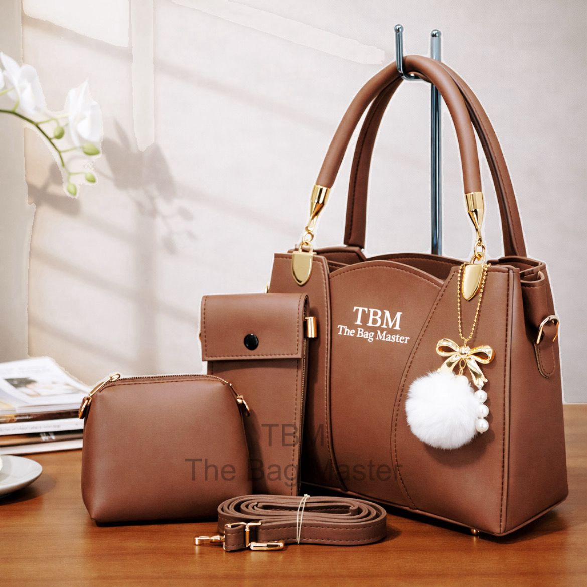 TBM The Bag Master 3 Piece Handbag Set Providing Stylish Design Comfortable Use Everyday Carry Support