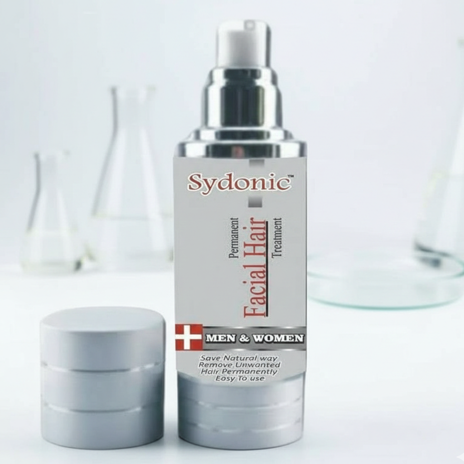 Sydonic Permanent Facial Hair Treatment – 30ml | Advanced Hair Reduction Solution for Men & Women