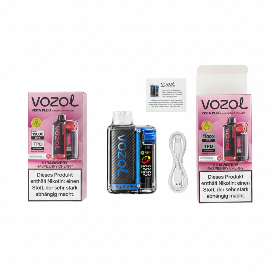 Voz withol Refillable Vape Kit Box, Charging Cable & Long-Lasting Battery (Random Flavour)