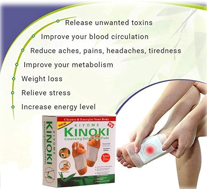 Kiyome Kinoki Detox Foot Pads | Pain-Free Cleansing Pads for Toxin Removal, Stress Relief & Improved Vital Organ Function | Red & Blueberry Variants (Random Variant)