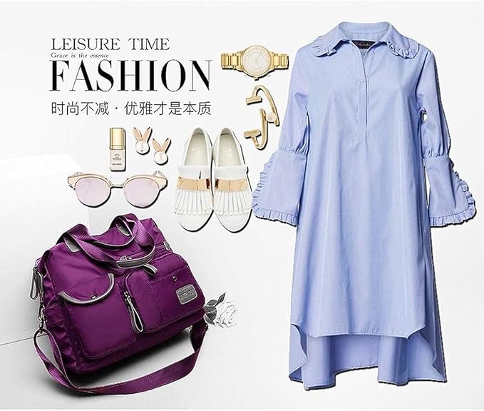 Splitter Handbag for Girls/Women Soft Large Capacity One-shoulder Shopping Bag