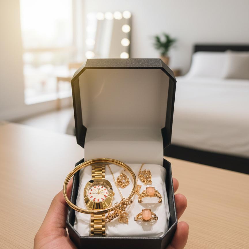 Jewellery Watch With Bangle Elegant Stylish Durable Quality Timeless Design (With Box)