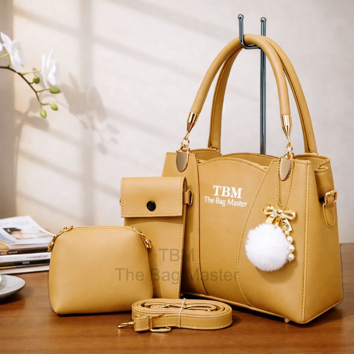 TBM The Bag Master 3 Piece Handbag Set Providing Stylish Design Comfortable Use Everyday Carry Support
