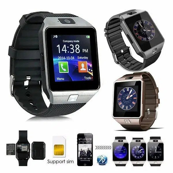 DZ09 Bluetooth Smartwatch,Touchscreen Wrist Smart Phone Watch Sports Fitness Tracker with SIM SD Card Slot Camera