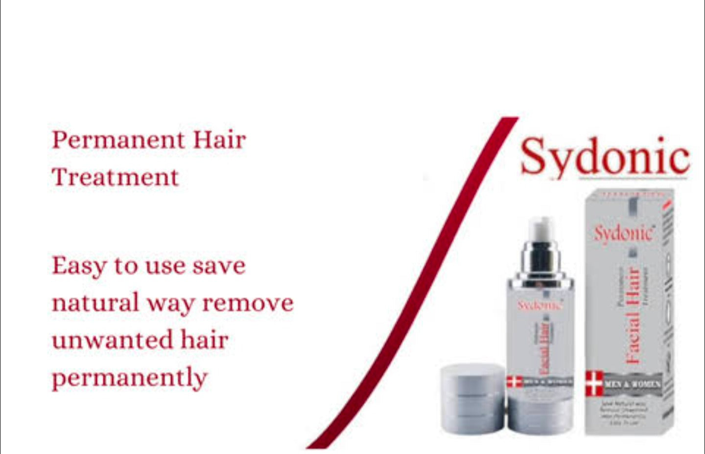 Sydonic Permanent Facial Hair Treatment – 30ml | Advanced Hair Reduction Solution for Men & Women