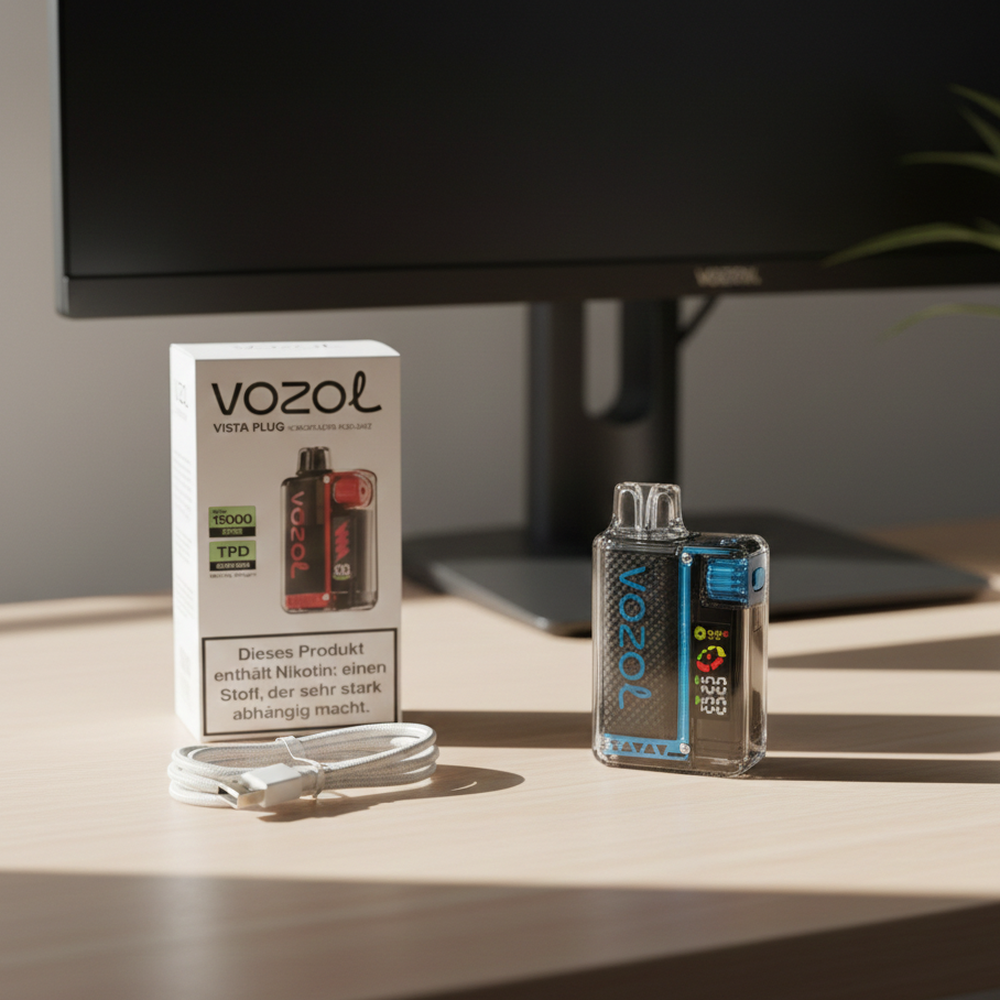 Voz withol Refillable Vape Kit Box, Charging Cable & Long-Lasting Battery (Random Flavour)