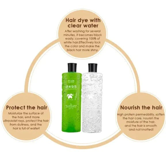 Sardar Jee Black Hair Color Gel – Easy Dyeing Colouring Gel with Oil (2 Bottles, 1000ml) | Long-Lasting Natural Black Hair Color