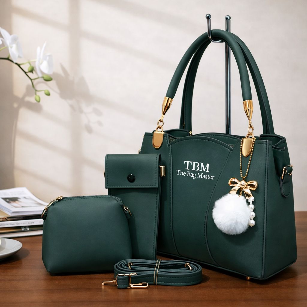 TBM The Bag Master 3 Piece Handbag Set Providing Stylish Design Comfortable Use Everyday Carry Support