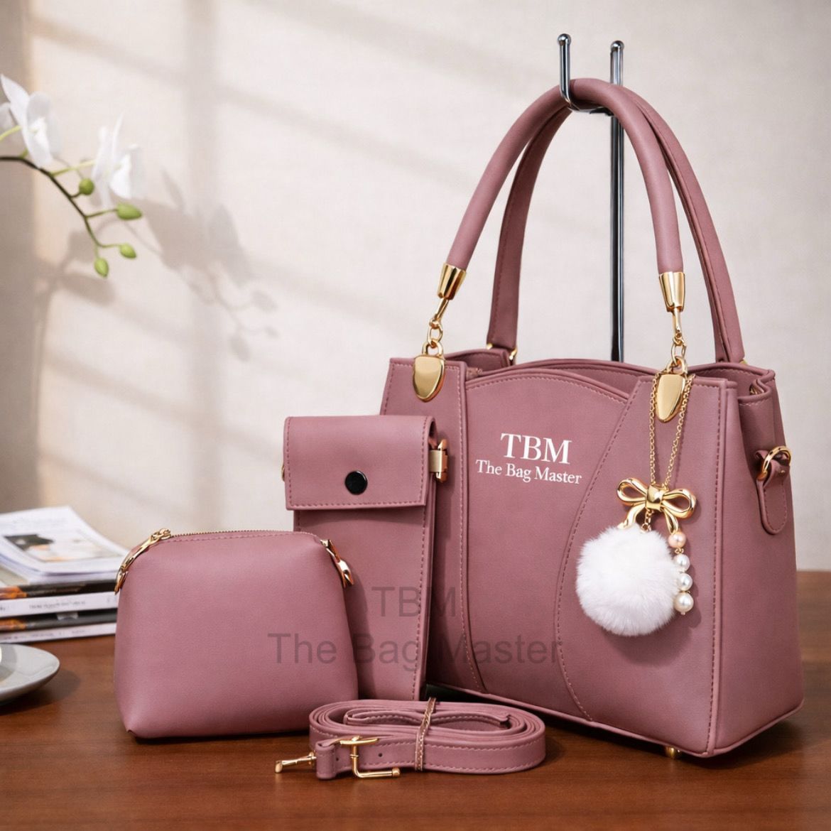 TBM The Bag Master 3 Piece Handbag Set Providing Stylish Design Comfortable Use Everyday Carry Support