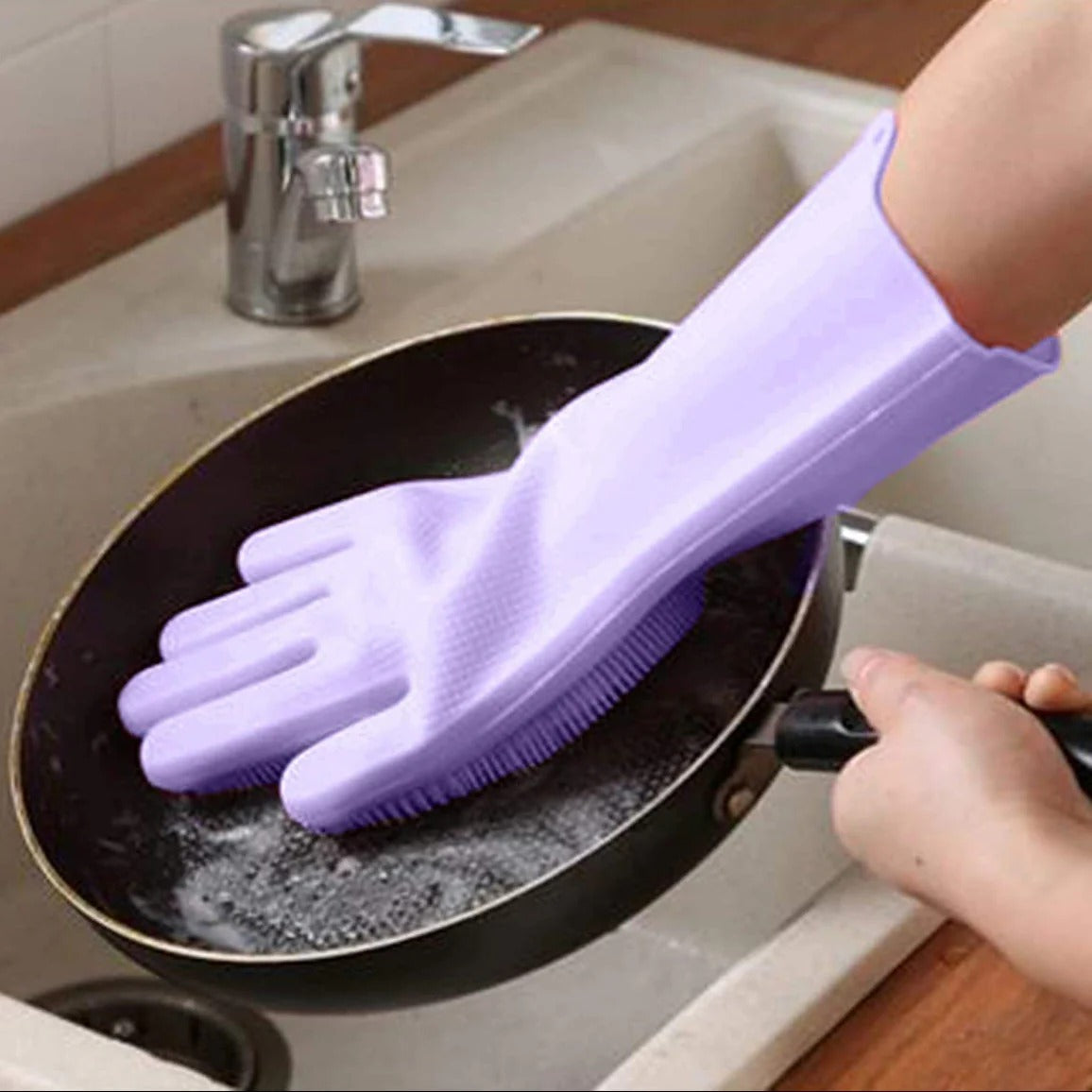 Silicone Dishwashing Gloves Durable Quality Comfortable Grip Reliable Performance Easy Cleaning (