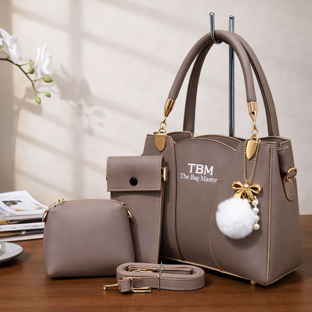 TBM The Bag Master 3 Piece Handbag Set Providing Stylish Design Comfortable Use Everyday Carry Support