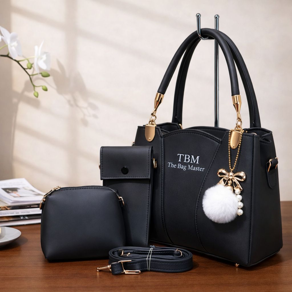TBM The Bag Master 3 Piece Handbag Set Providing Stylish Design Comfortable Use Everyday Carry Support