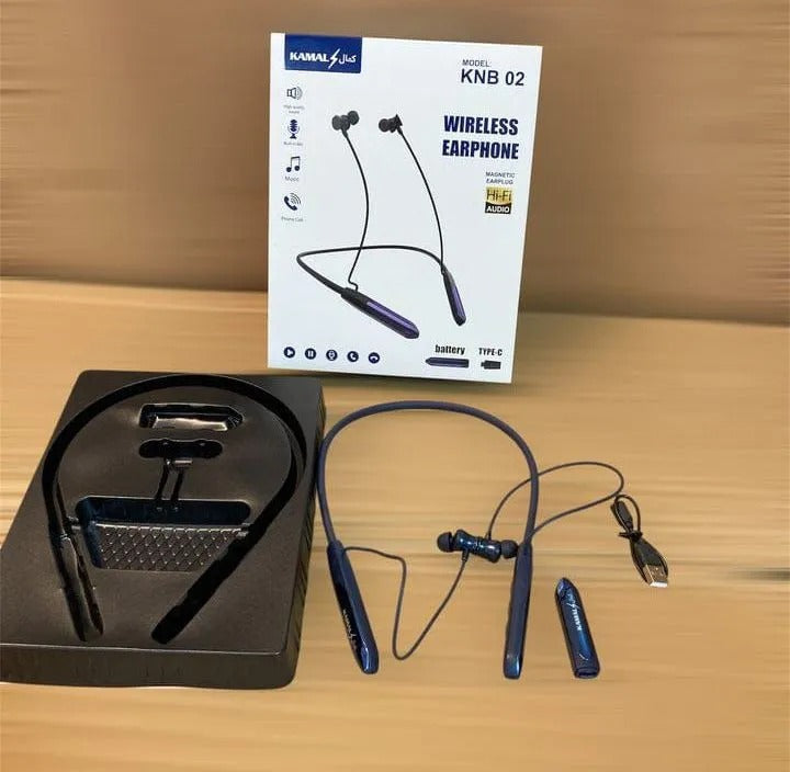 Kamal KNB 02 Wireless Neckband Earphone Stylish Comfortable Durable Design With Clear Sound And Reliable Performance