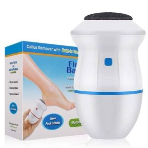 Electric Back Callus Remover with Built-In Vacuum – Rechargeable Foot Grinder for Dead Skin, Cracked Heels & Calluses
