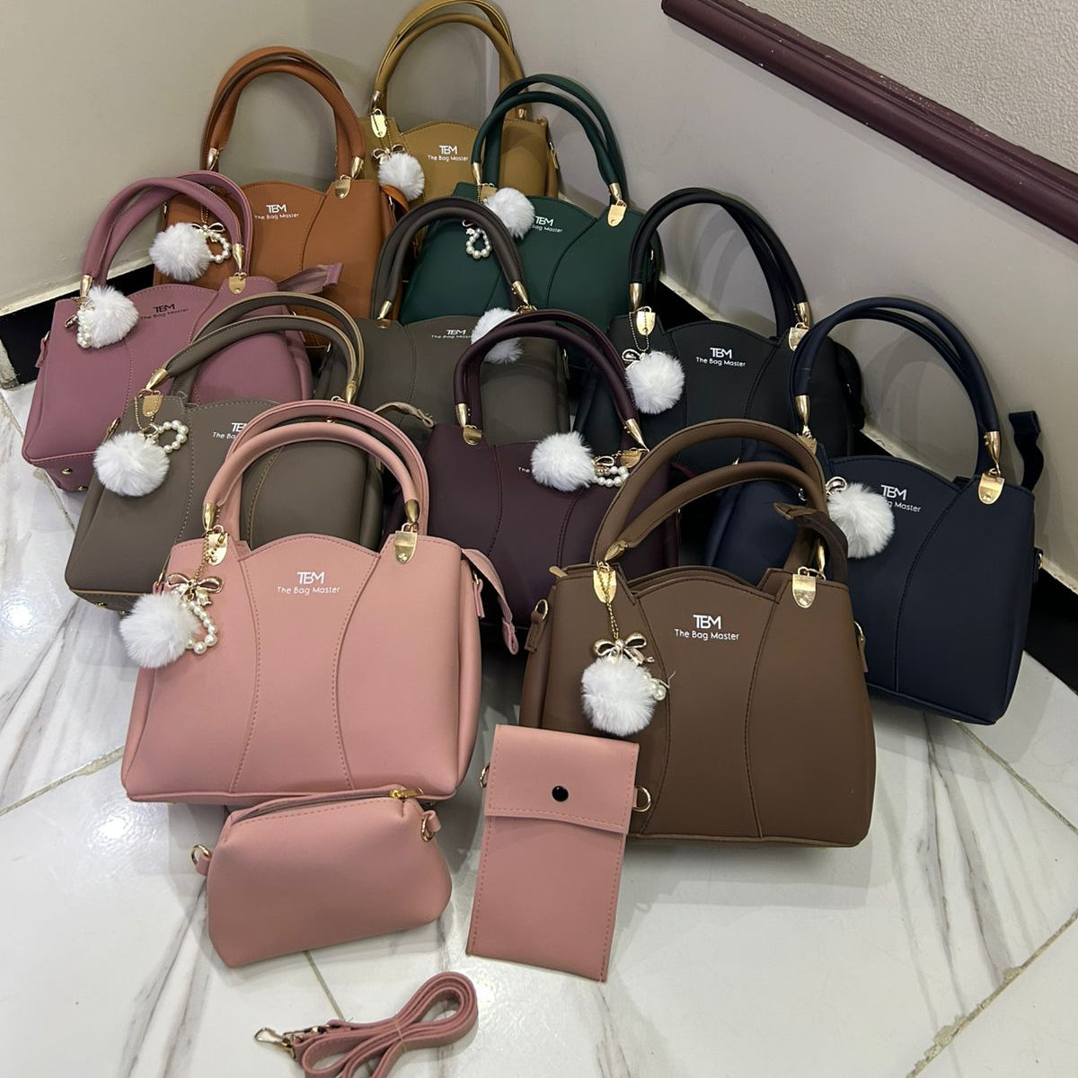 TBM The Bag Master 3 Piece Handbag Set Providing Stylish Design Comfortable Use Everyday Carry Support