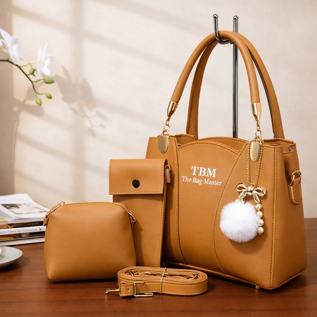TBM The Bag Master 3 Piece Handbag Set Providing Stylish Design Comfortable Use Everyday Carry Support