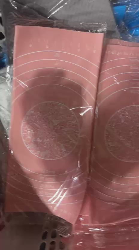 Silicone Baking Roti Mat With Measurements – Heat Resistant Non-Stick Flour Rolling & Kneading Dough Pad | Size 50x40 (Random Color)