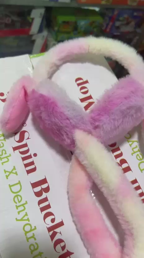 Cute Jumping Rabbit Earmuffs Hat with Moving Ears – Plush Airbag Toy Cap for Kids